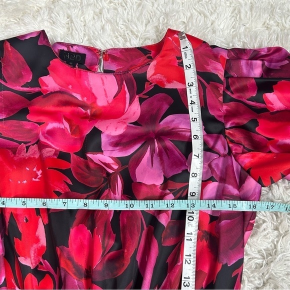 NBD Levigne Mini Wrap Style Dress in Dark Floral - Picture 13 of 16